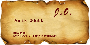 Jurik Odett névjegykártya